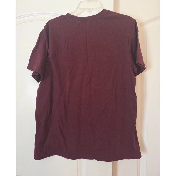 The Nike Tee Burgundy Just Do It Pixel Style Graphic Short Sleeve Tee Shirt L - Picture 4 of 8